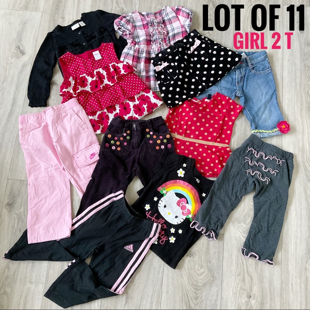 Lot of 11 2T Dress Pants Skirt top LIKE NEW GAP Gymboree Nike Children’s Place
